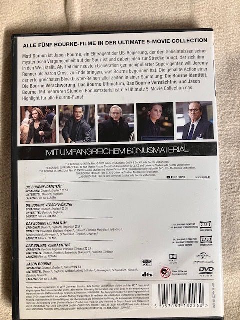 Tutti i DVDs: The Bourne alle 4 DVD – Usato da Thalwil venduto da Trainspotter 1