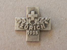 Abzeichen Eidg. Turnfest Sport Zürich ZH 1955 Turnkreuz
