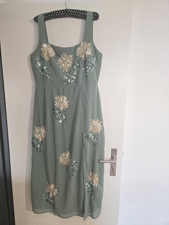 Wunderschönes Maya Deluxe Kleid in Mintgrün, Gr. 44