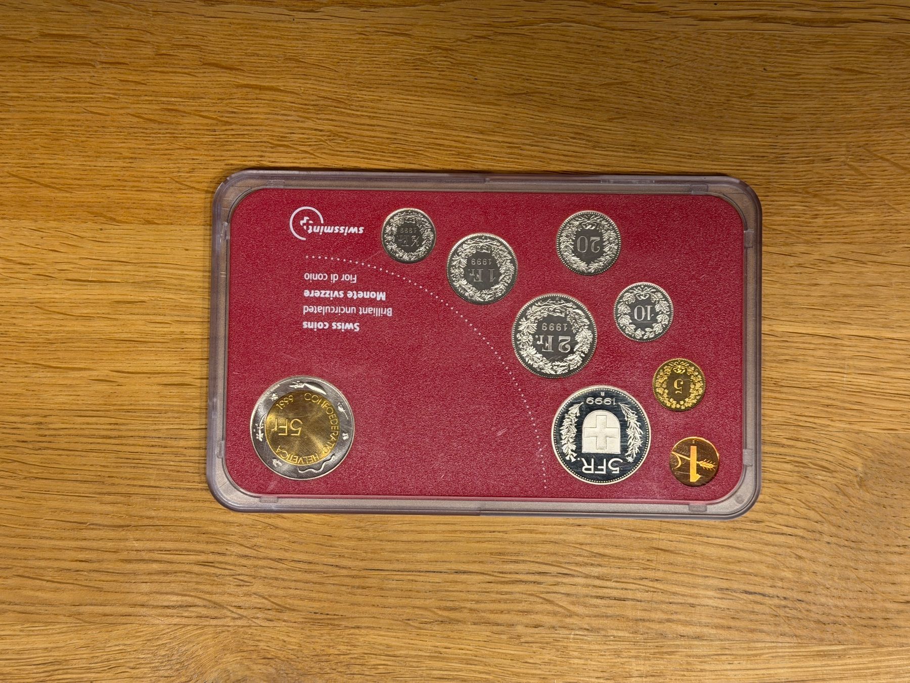 Alle Münzen: Swiss coins Set 1999 – Neu und originalverpackt aus Zollikofen von pascucci 1