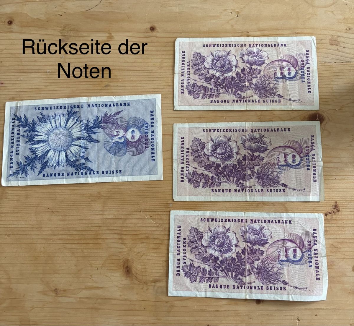Banknoten: Alte Banknoten Schweizer Franken – Gebraucht aus Derendingen von flavi-ri 1