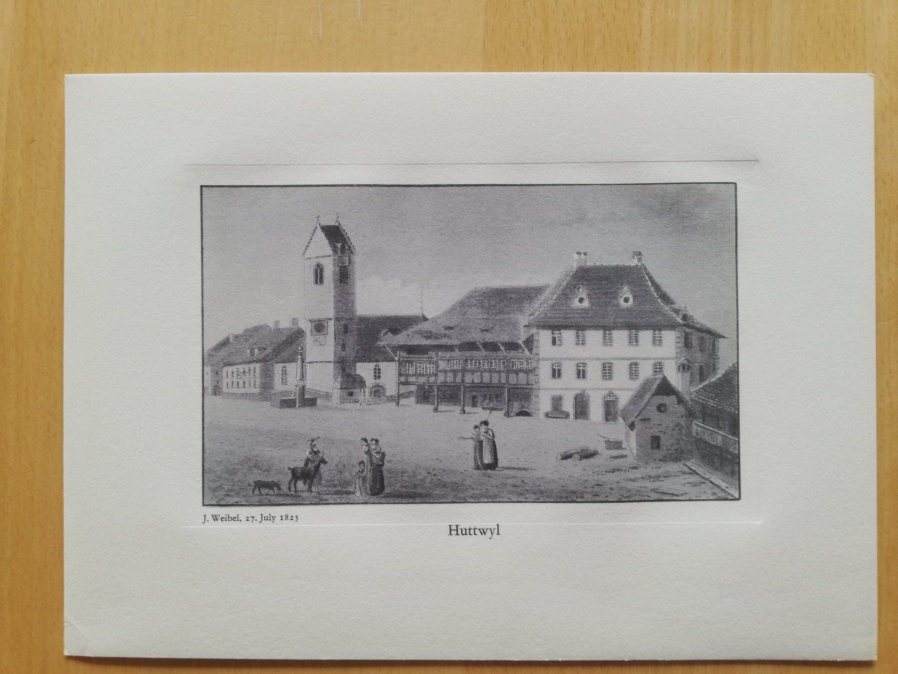 Incisioni: Stich von Huttwil mit Kirche – Usato da Hildisrieden venduto da Malve