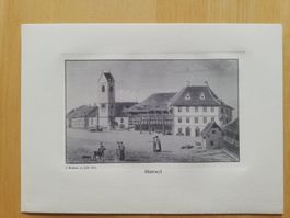 Stich von Huttwil mit Kirche