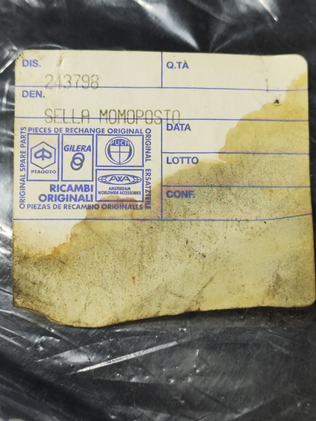 Piaggio Parti ricambio per ciclomotori: Sattel Piaggio  **Original** – Nuovo (secondo la descrizione) da Neuendorf venduto da Dertovo 5