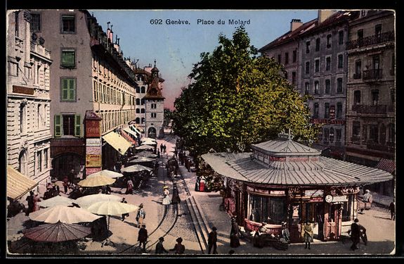 Cartoline postali: AK Genéve, Place du Molard – Usato da Berlin venduto da bartko-reher