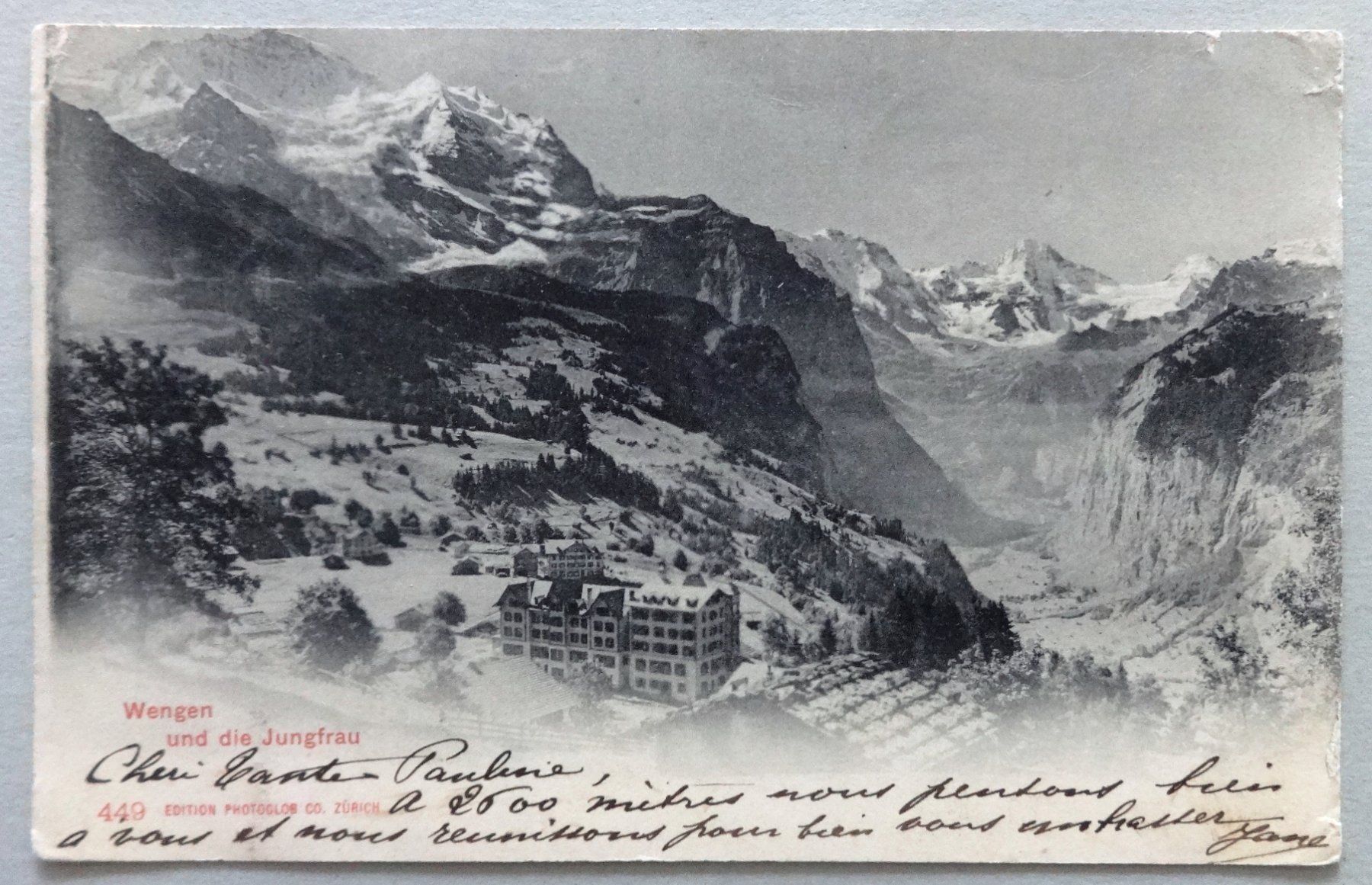 Cartoline postali: Wengen und die Jungfrau – Difettoso da Fétigny venduto da Billy2miny