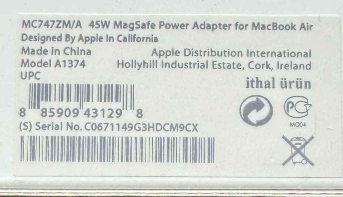 Apple Caricabatterie: Apple MagSafe Power Adapter 45W Netzteil – Nuovo e nell'imballaggio originale da Dottikon venduto da Izogul 3
