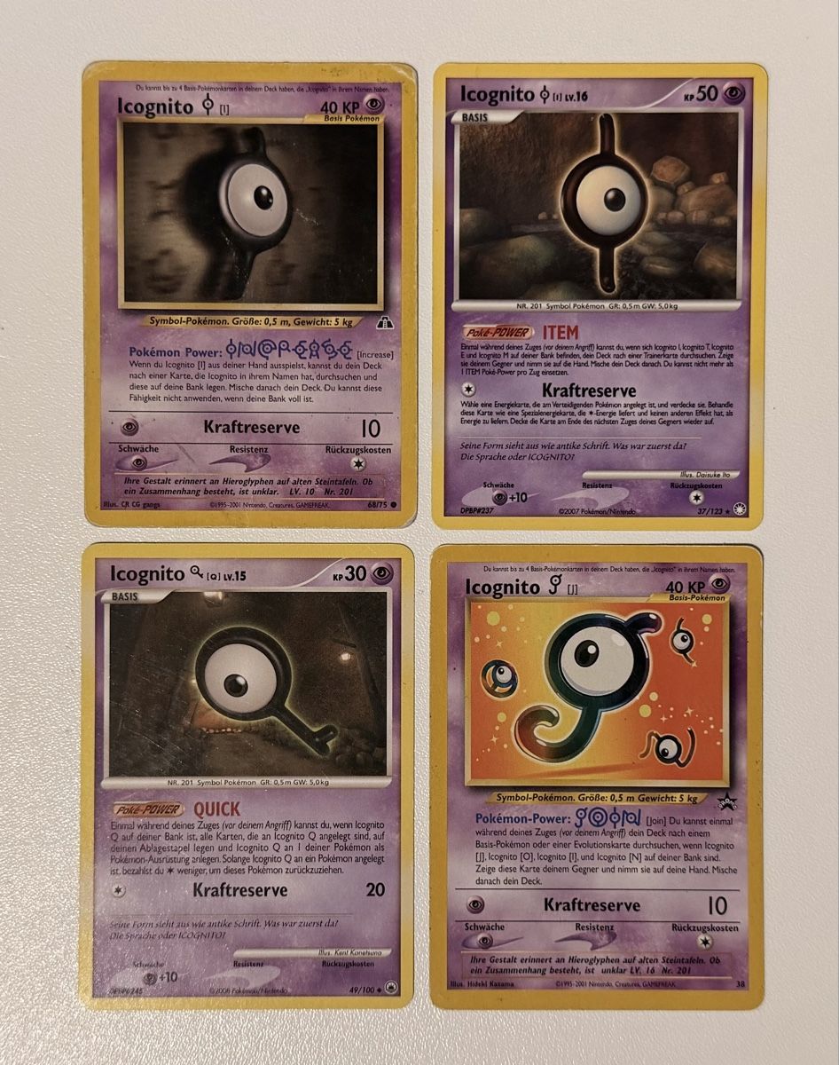 Pokémon Sammelbilder & Trading cards: alte Pokemon Karten Icognito – Gebraucht aus Au SG von Bego1 1