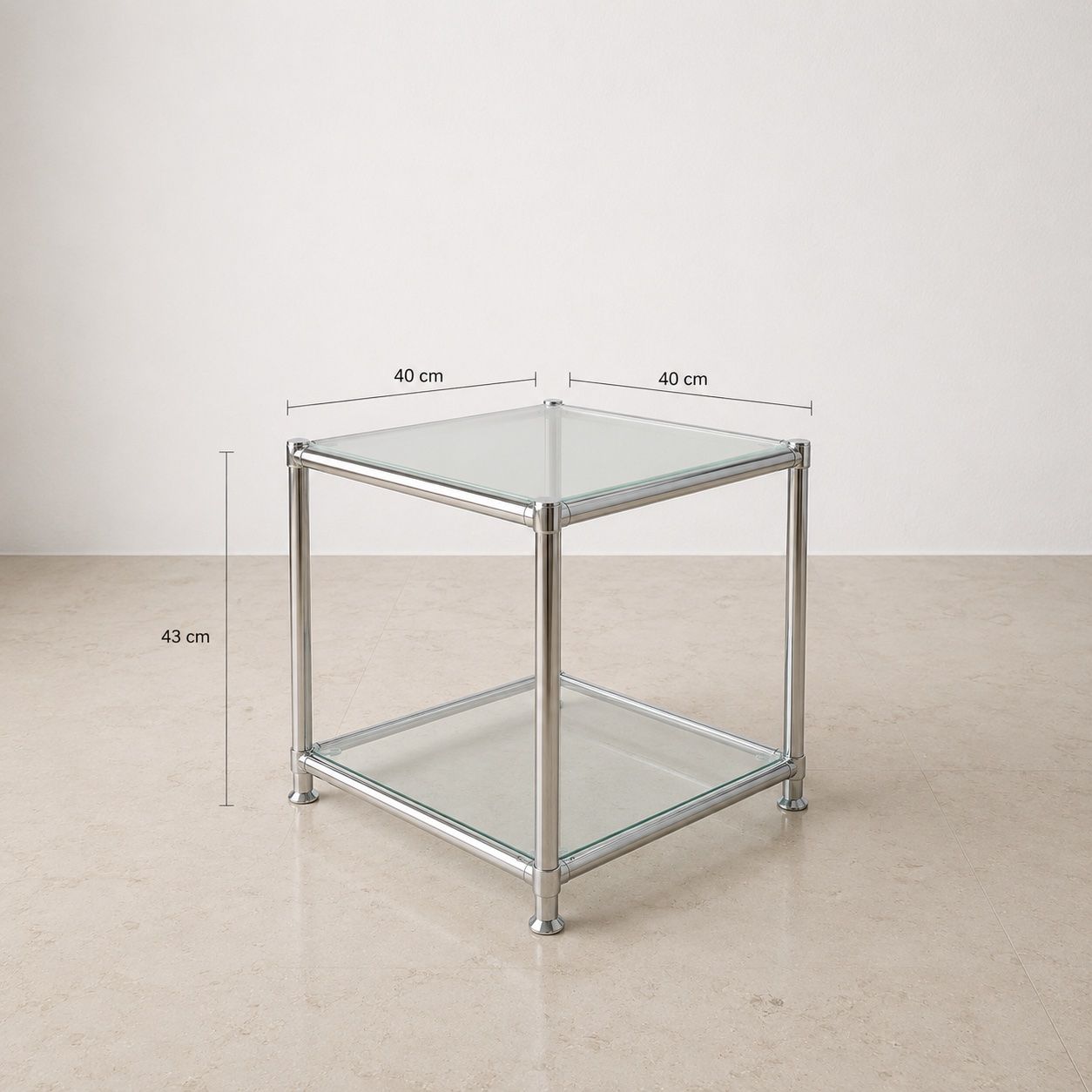 Tavoli: Tisch Metall Glas 40x40x43 cm – Usato da Ittigen venduto da rle_j7jb