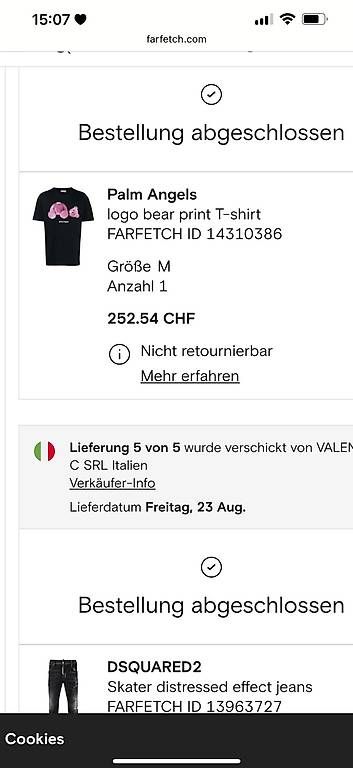 Palm Angels T-shirt: Original Palm Angels Shirt - Black – Usato da Derendingen venduto da Meli_Bern