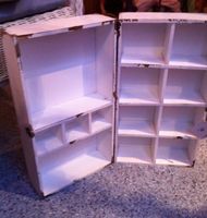 Vintage Deko Setzkasten zum Klappen Holz weiss Shabby Chic
