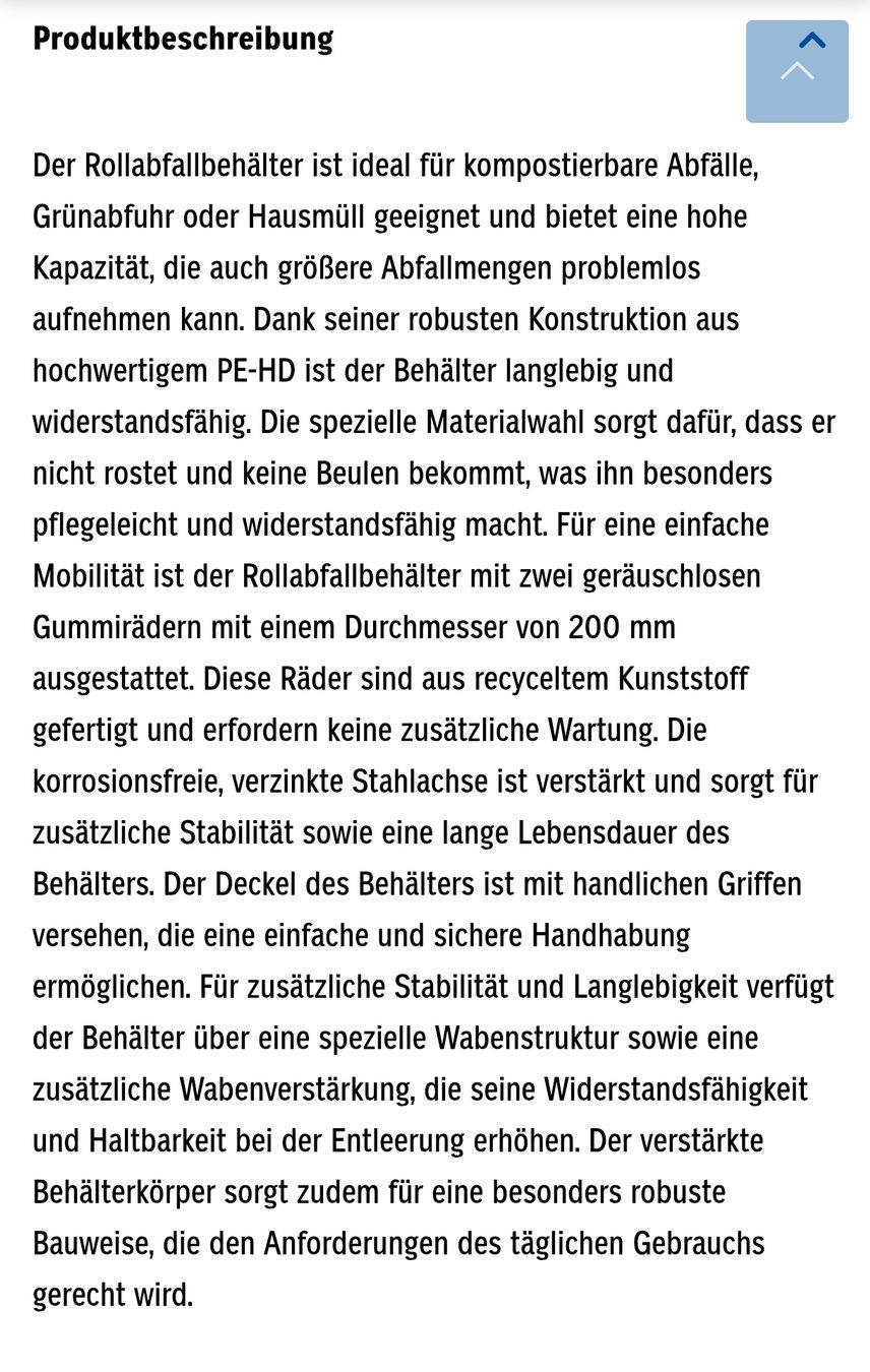 Altro per Ufficio & Commercio: Faserplast Rollabfallbehälter grün 240 l 109 cm – Usato da Kriens venduto da Xonox 3