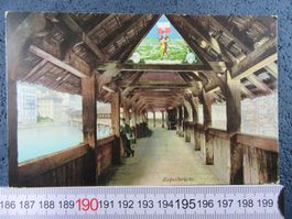 LUZERN 1915 KAPELLBRÜCKE LU AK