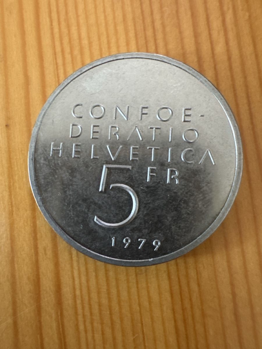 Tutti le monete: Médaille Albert Einstein Confédération Helvétique 5 Fr 1979 – Usato da Vésenaz venduto da Angela.C3 1