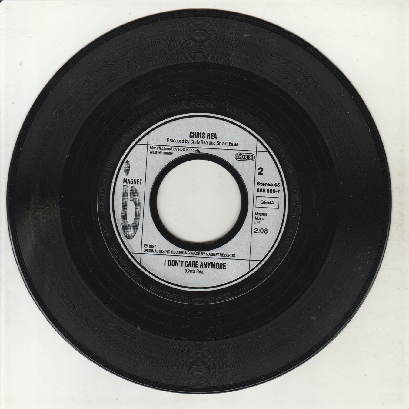 Dischi in vinile: Chris Rea - Let's dance 7" Vinyl 1987 – Usato da Tübach venduto da JamesStone 3