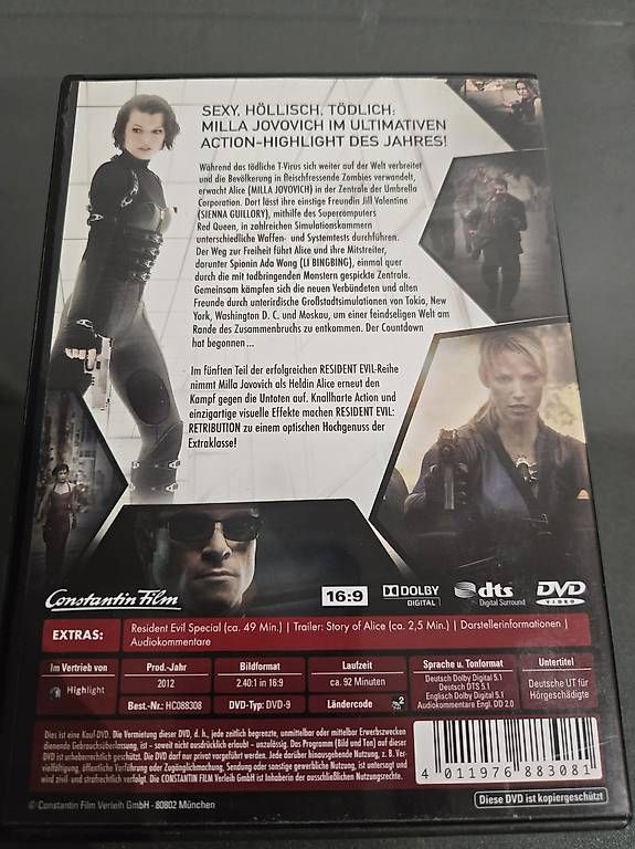 Tutti i DVDs: Resident Evil Retribution DVD – Usato da Nussbaumen AG venduto da ong_rgq2 1