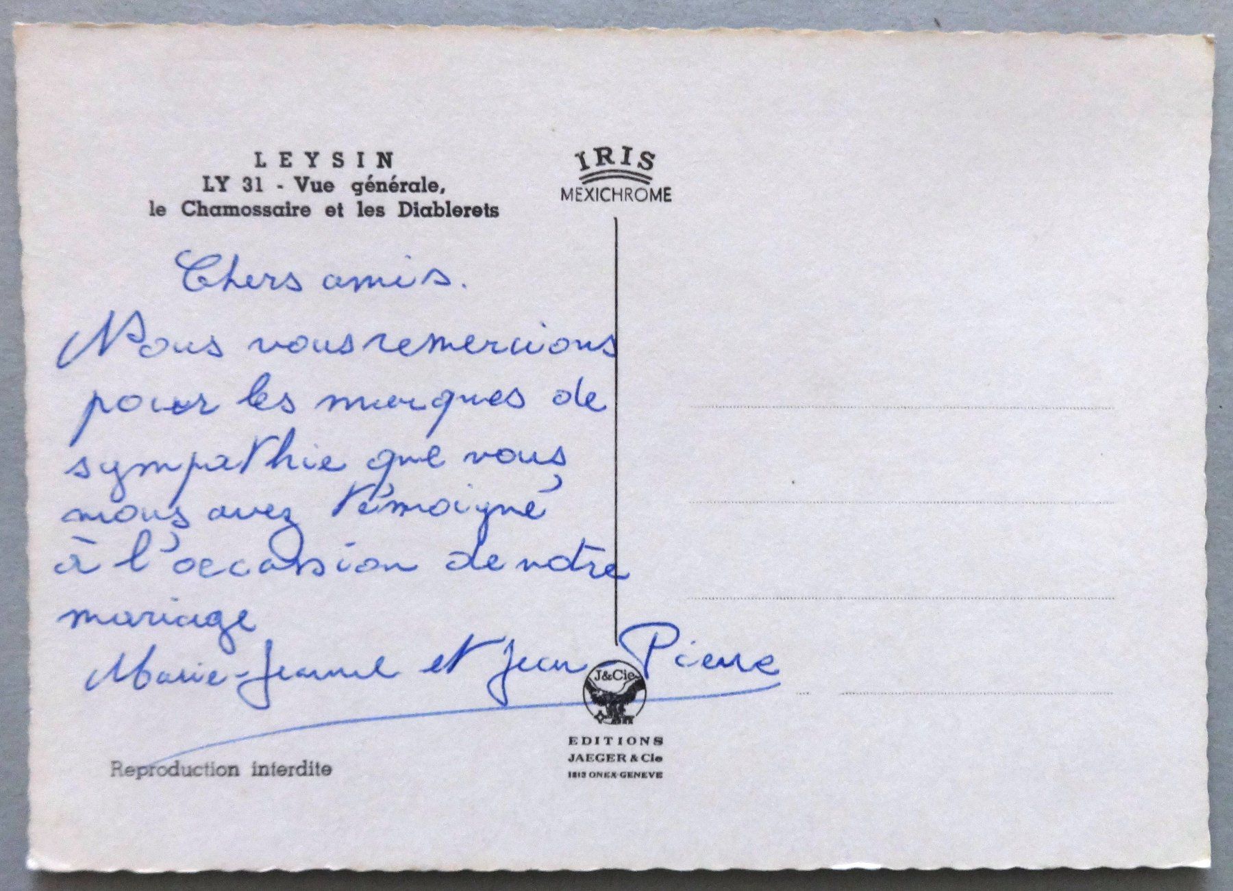 Cartes postales: Leysin - Vue générale – D'occasion à Fétigny par Billy2miny 1