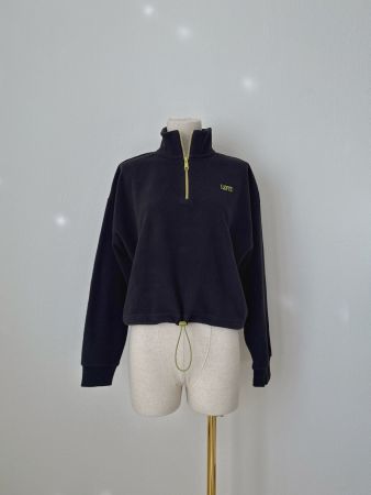 Levi's - Felpa in pile crop black, S (155/80A)