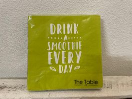 20 x Deko-Servietten „Drink a Smoothie“ – Neu aus Restposten