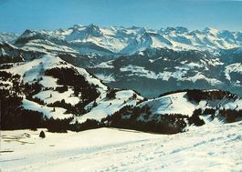 RIGI Blick auf Urner und Unterwaldner Alpen, Stempel Hotel