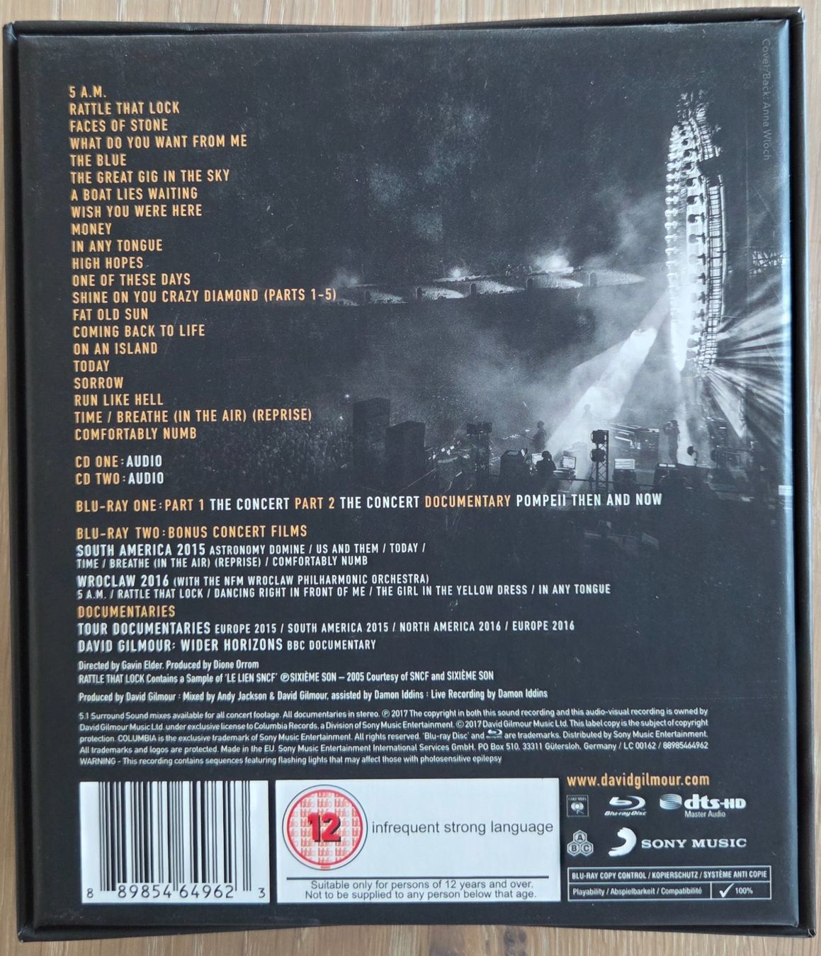 Tous les DVDs: David Gilmour: Live at Pompeii - 2 CD / 2 Blu-Ray – D'occasion à Ittigen par bluesboy_66 1