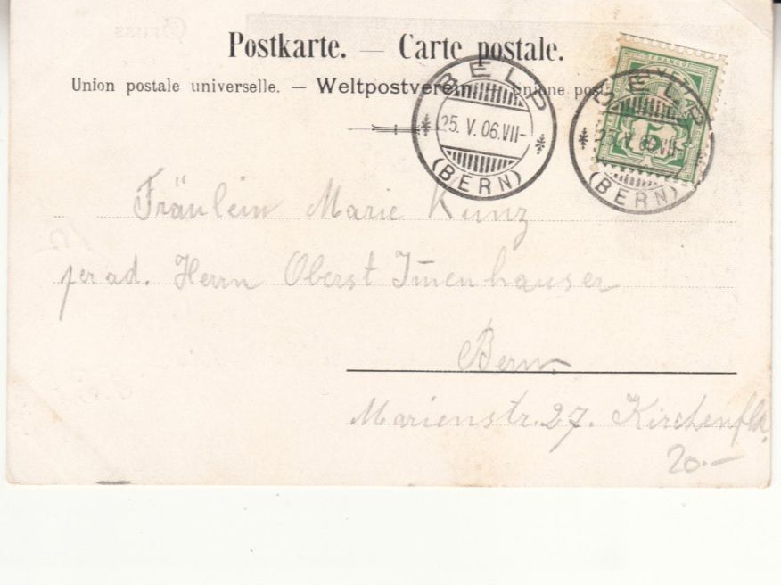 Ansichtskarten: Oberried Schloss 1906 – Gebraucht aus Bürglen TG von StampGraf 1