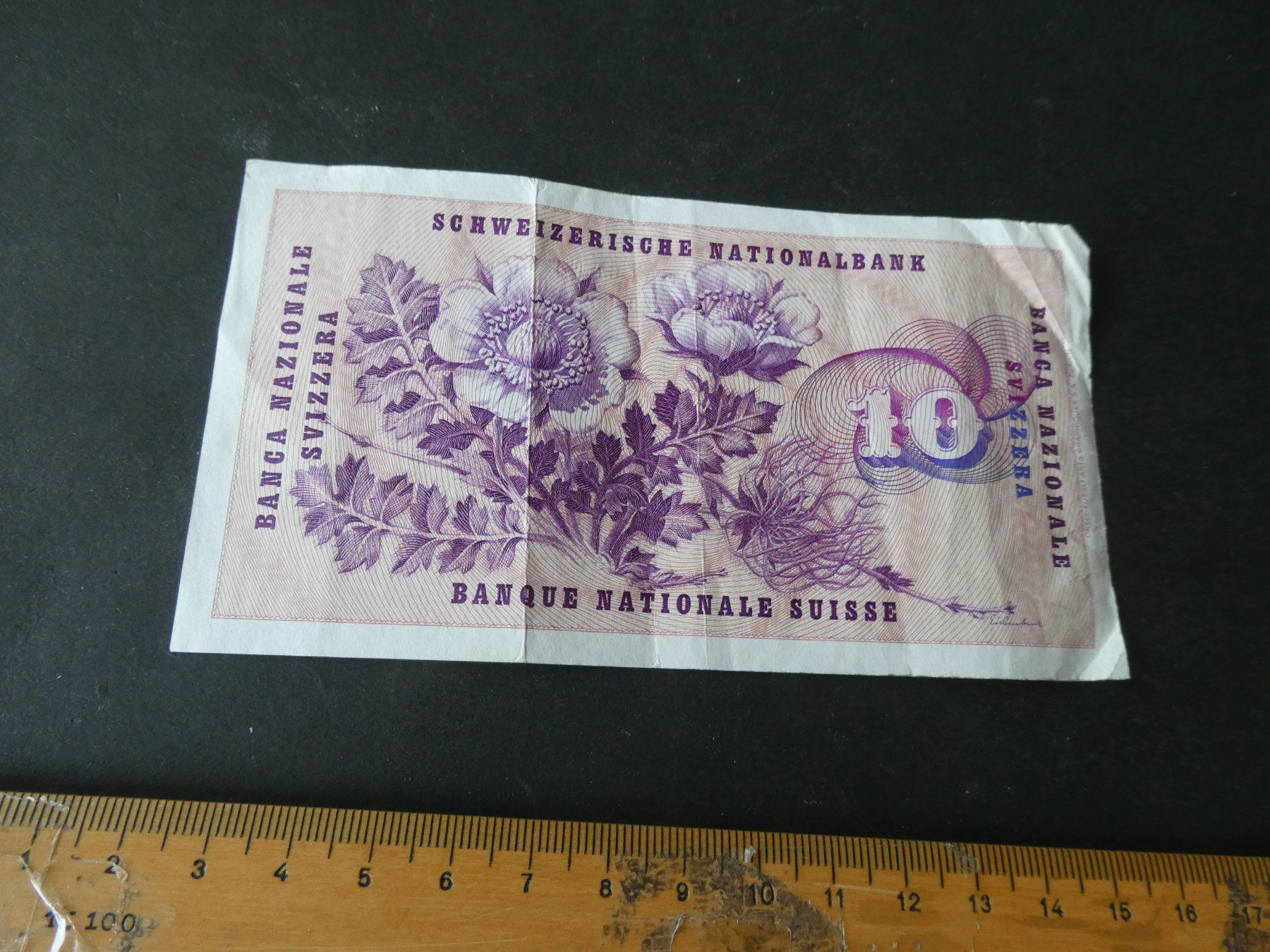 Banconote: Schweiz 1963, 10 Franken – Usato da Hinterforst venduto da Rohusri 1