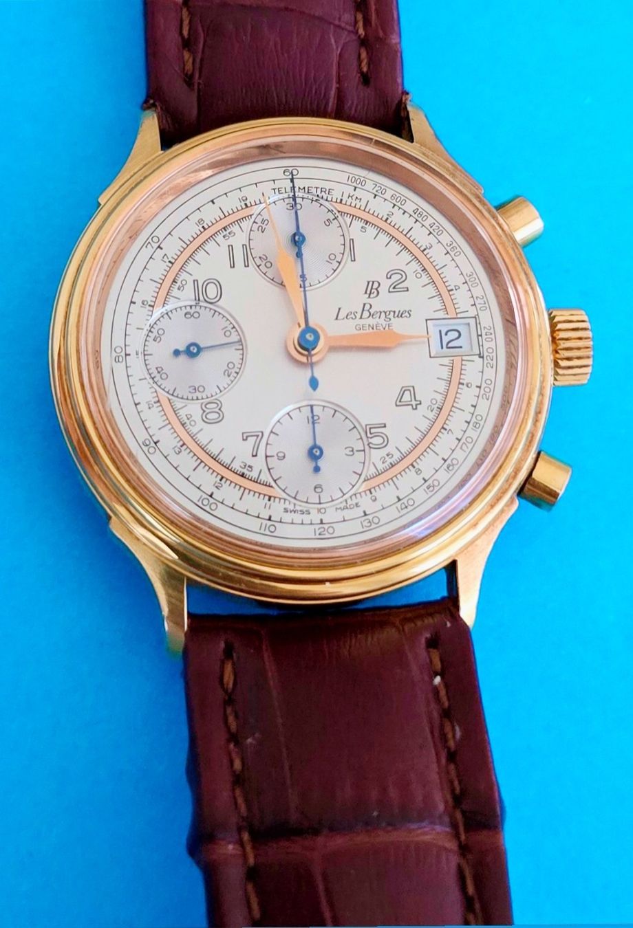 Orologi: Les Bergues  Genève Chronographe – Usato da Les Acacias venduto da watinjo 4