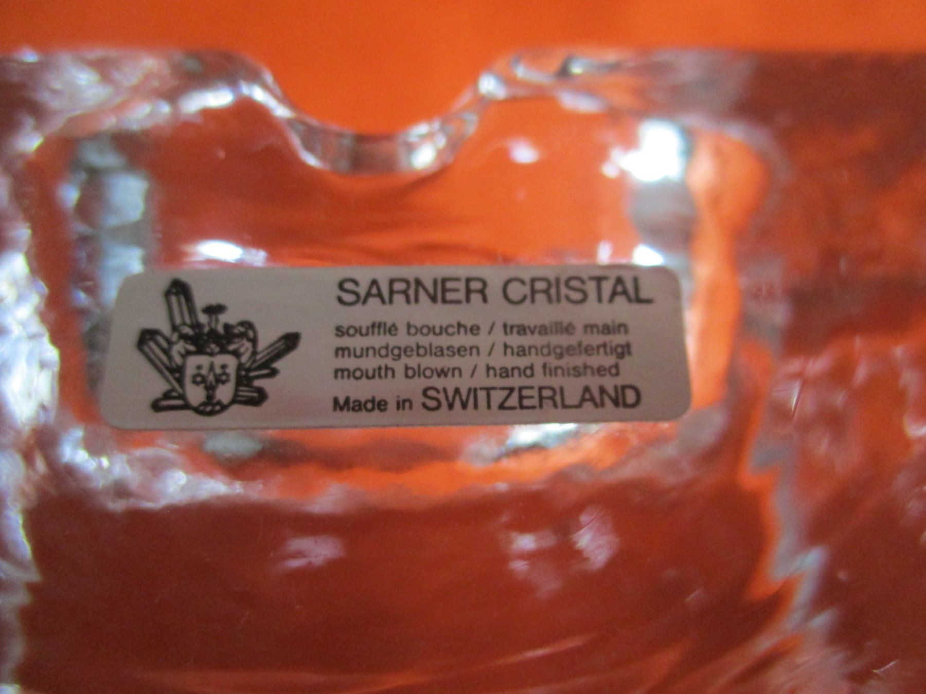 Aschenbecher: Swissair Aschenbecher, Sarner Glas – Neu (gemäss Beschreibung) aus Birsfelden von alles-muss-raus 1