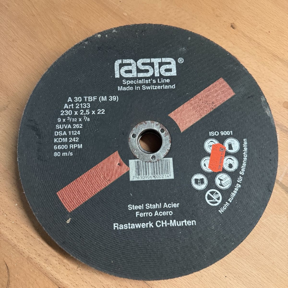 Smerigliatrici & Lucidatrici: RASTA Trennscheiben Metall 230mm – Nuovo (secondo la descrizione) da Düdingen venduto da lucber01