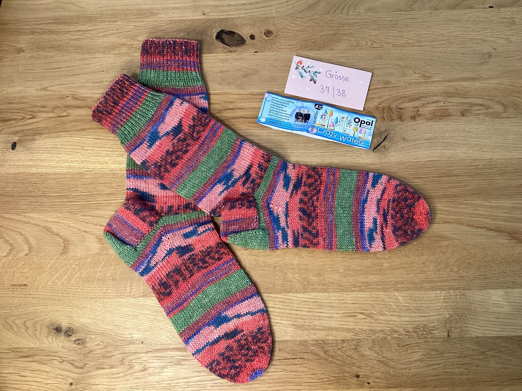 Calze: Wunderschöne, handgestrickte OPAL Socken – Nuovo e nell'imballaggio originale da Flawil venduto da kruemeli02 1