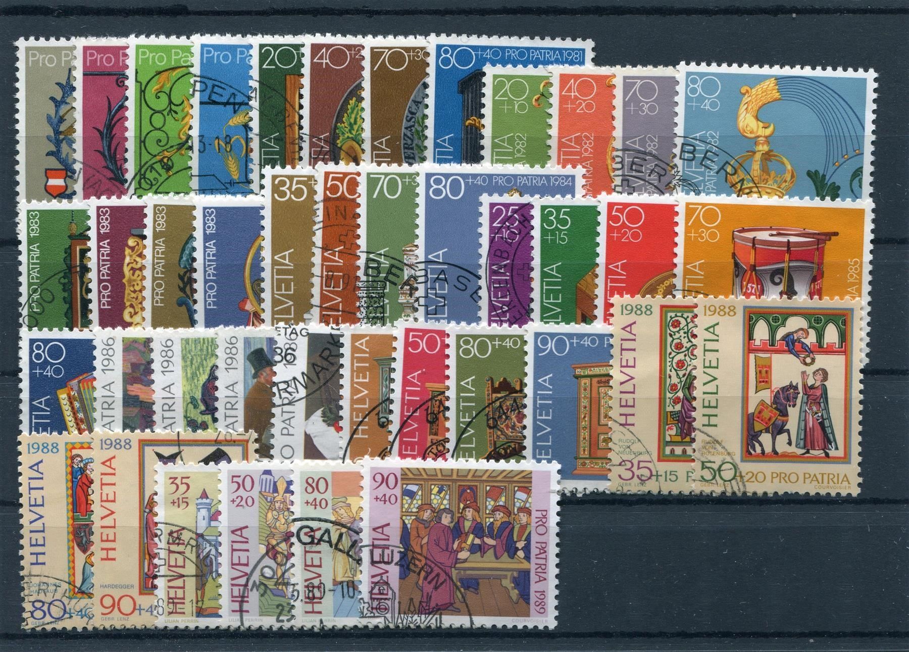 Alle Briefmarken: Patria 1980 - 1989 sauber gestempelt – Gebraucht aus Winterthur von Kyoung