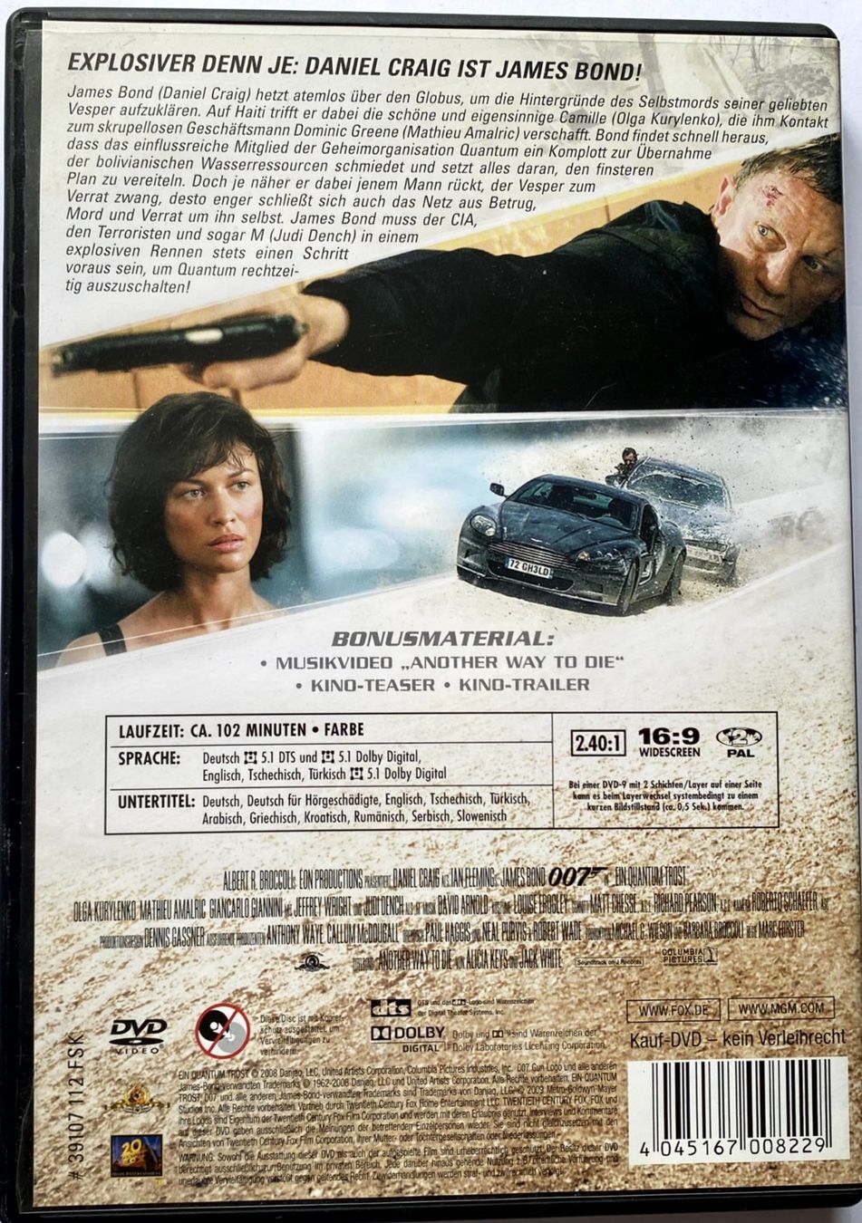 Alle DVDs: James Bond 007 – Ein Quantum Trost | DVD | Daniel Craig | – Gebraucht aus Baden von Outblow 1