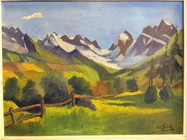 49 x 39/ Karl Speck/ Öl Gemälde Berglandschaft Schweiz