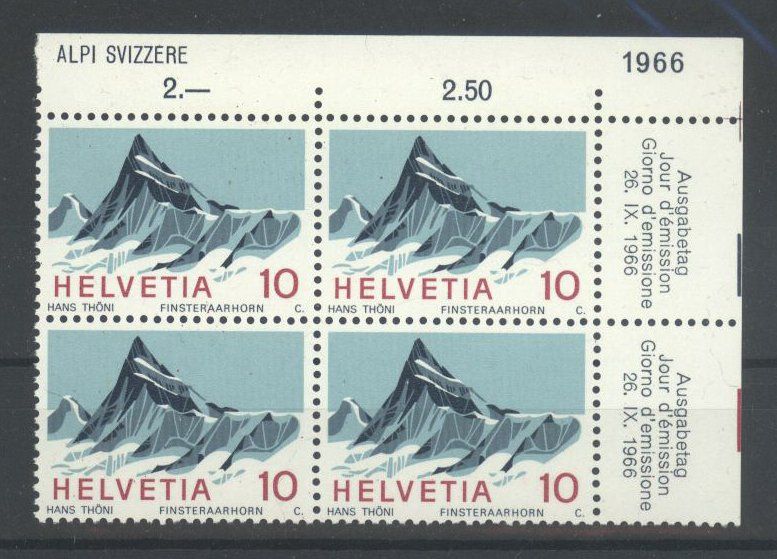 Tutti i francobolli: 1966, Sondermarke Schweizer Alpen ** – Nuovo (secondo la descrizione) da Willisau venduto da Vollstempel