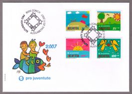 2007_J385A-388A_PRO JUVENTUTE Gestalten_FDC Serie ERSTTAG !