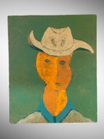 Superbe portrait peinture contemporaine 1992 Signée LOUIS