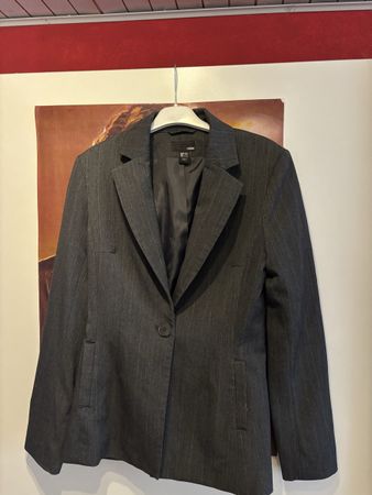 Blazer H&M gessato grigio scuro taglia 34 buono stato