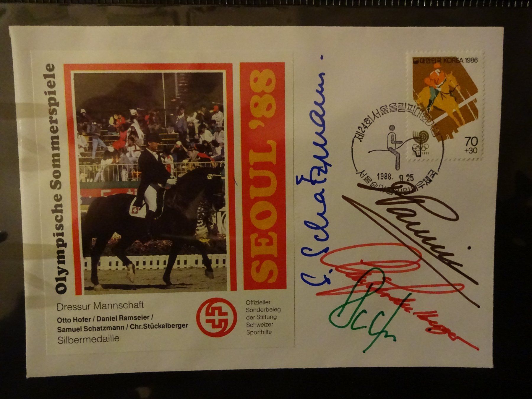 Tutti i francobolli: Ordner Olympiade Soul 1988. FDCs. Autogrammkarten. – Usato da Goldach venduto da armando_r 6