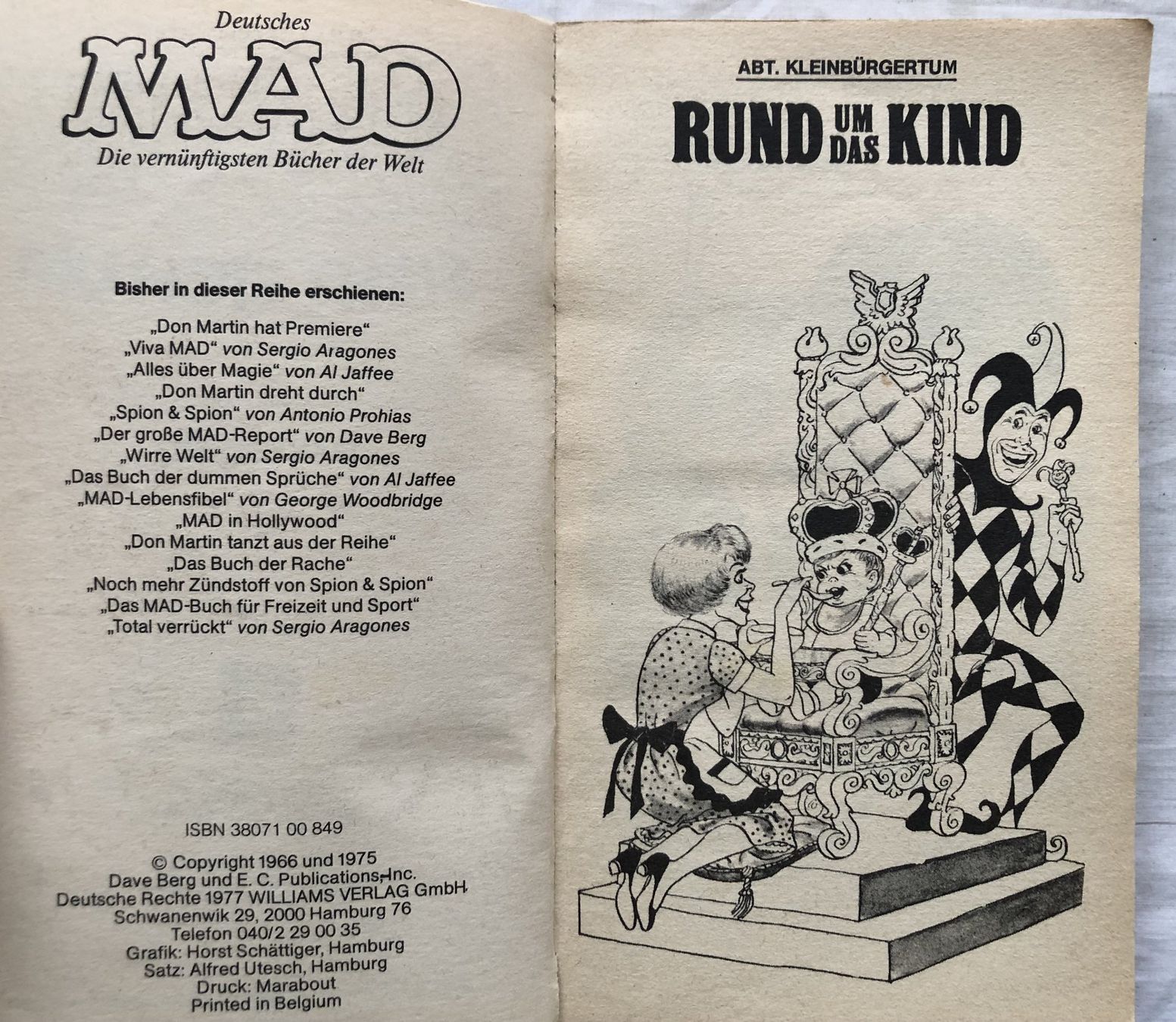 Fumetti: MAD - Taschenbuch - Nr.16 - Williams Verlag – Usato da Schaffhausen venduto da durruti 3
