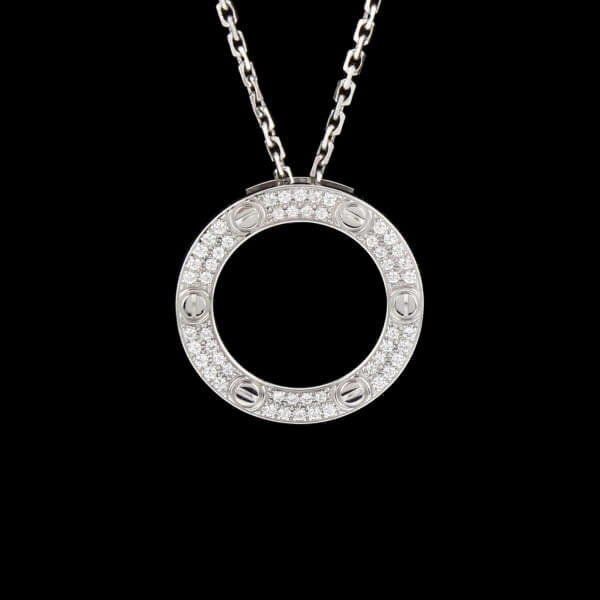 Cartier Catenine: CARTIER COLLIER LOVE PAVÉ DIAMANTS – Usato da Pully venduto da Occasions-luxe.Golay 2