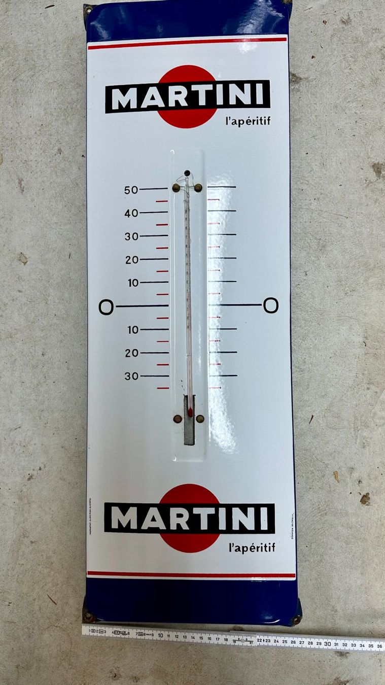 Martini Insegne: Martini Thermometer Email 1960 – Usato da Muttenz venduto da topi68 1