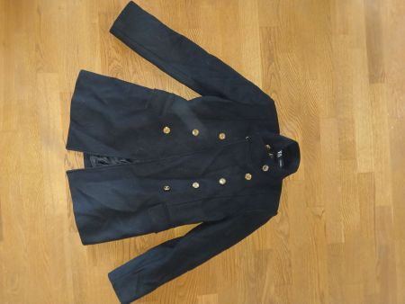Zara Mantel schwarz Manteco Wolle Grösse S guter Zustand