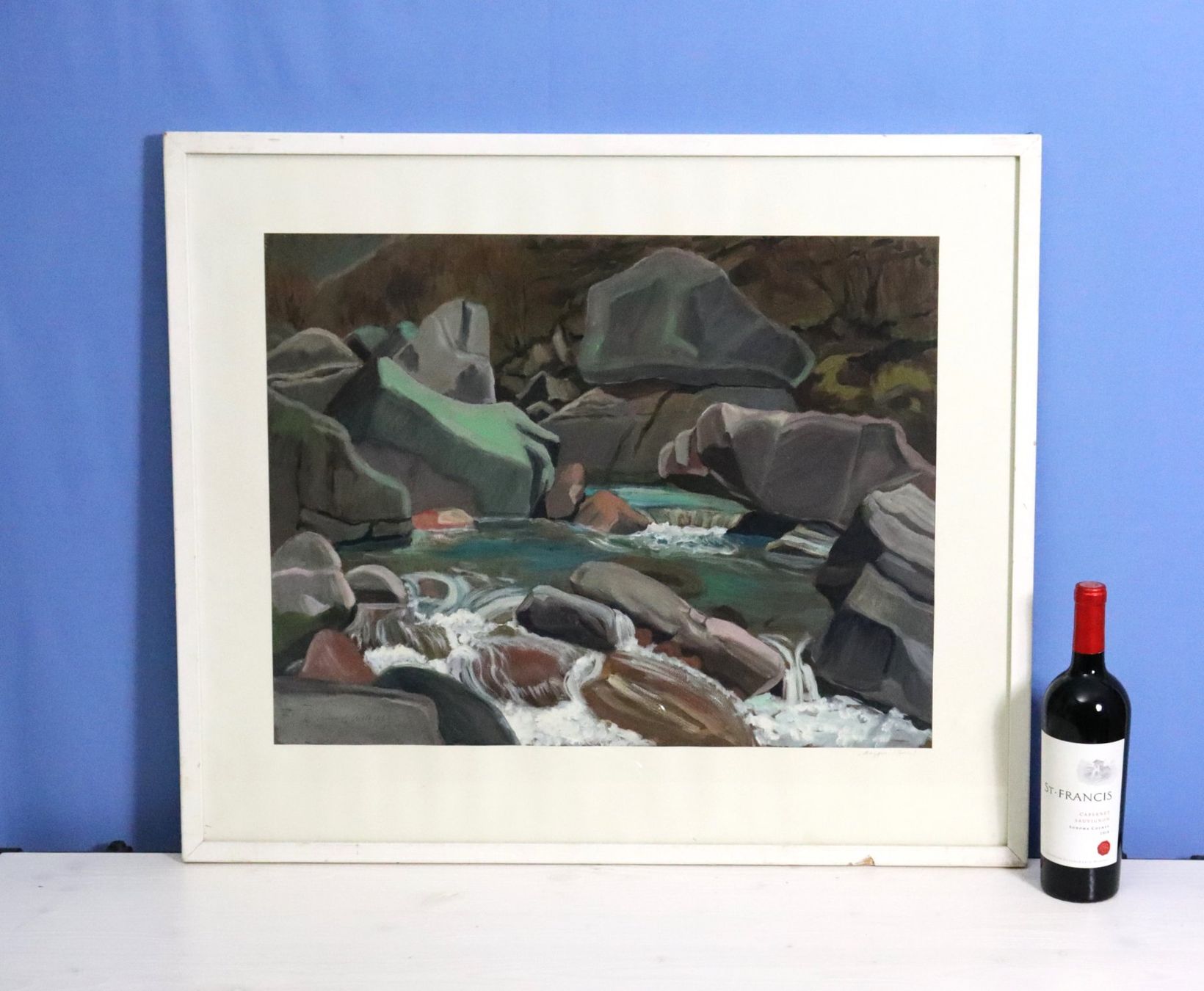 Dipinti: Walter Sommerauer 1909-1999, Tempera "Maggia bei Bignasco" – Usato da Zug venduto da Kunst-Fundgrube