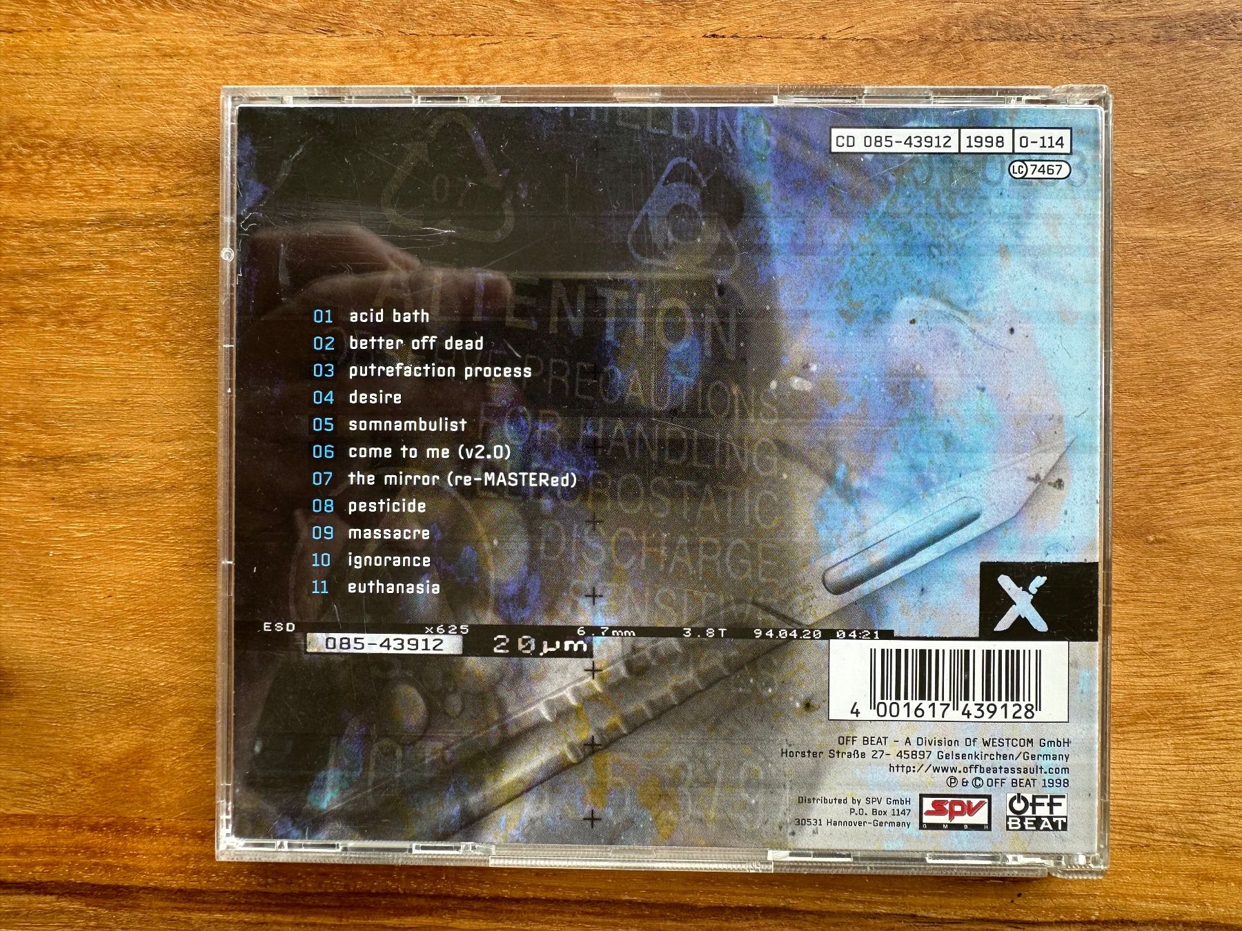 CD: Suicide Commando ‎– Construct >< Destruct – Usato da Horgen venduto da flyingpenguin2000 2