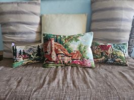 1 housse de coussin et 2 petits coussins mousse et lavande