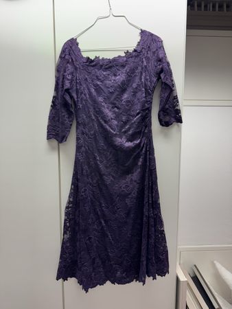 Lila Spitzenkleid von Olvi's - Gr 5/L- Festlich!