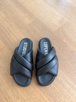 Copenhagen Studios Leder-Pantoletten Schwarz Gr. 37