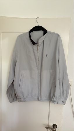 Giacca leggera grigia YSL, stile bomber, taglia M