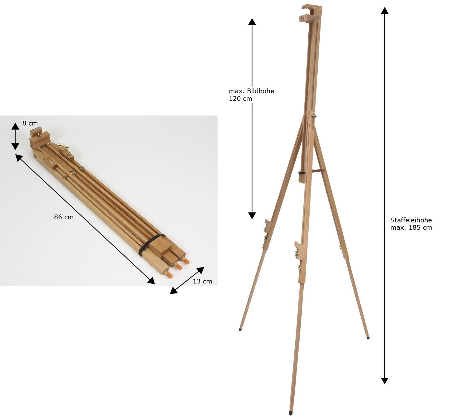 Cavalletti: Feldstaffelei Presenter Holz XL SIENA – Nuovo e nell'imballaggio originale da Escholzmatt venduto da crazyteam 3